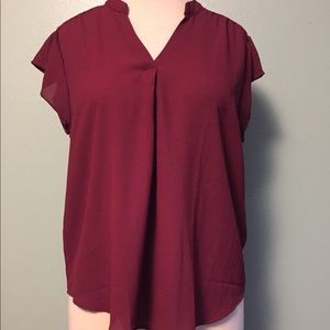 NWOT Beautiful deep red blouse